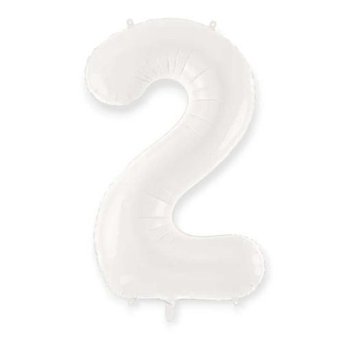 Picture of FOIL BALLOON NUMBER 2 WHITE